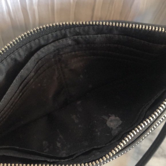 COACH black signature logo large wristlet wallet in canvas & w/ leather accents - Picture 11 of 15